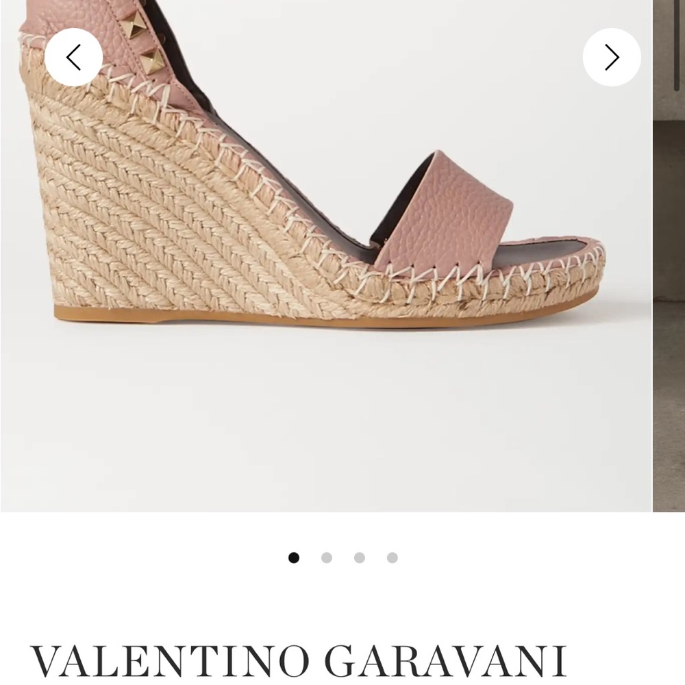 Valentino Garavani Blush Wedge Espadrilles - Picture 1 of 6